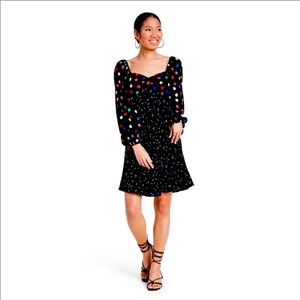 NWT! Rixo target multicolor polka dot black dress